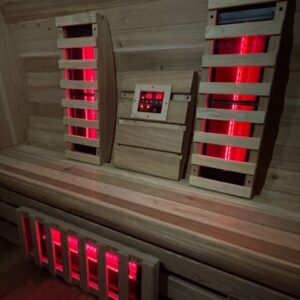Infrarood backrest straler set voor barrelsauna